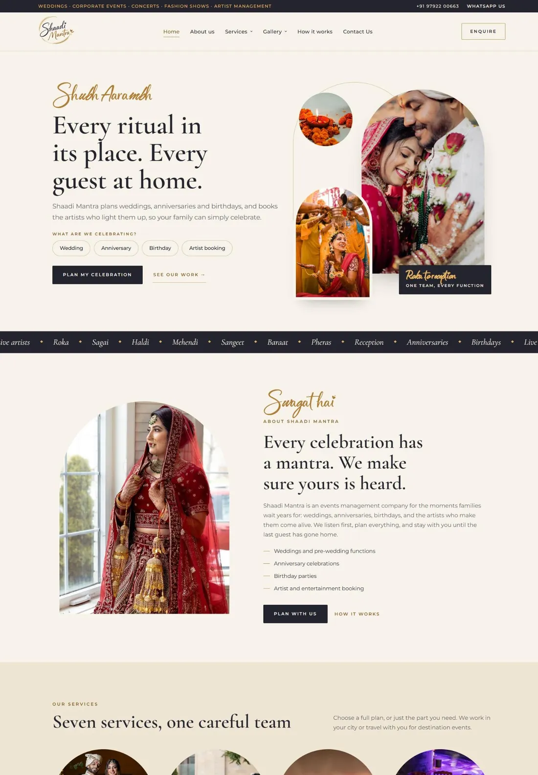 Shaadi Mantra website home page